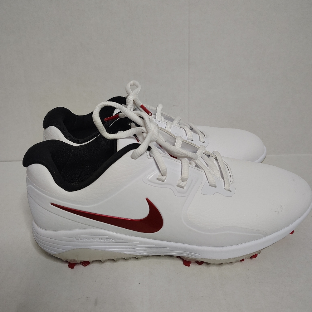 Nike Vapor Pro Golf Cleats White University Red Black Mens Size 7.5